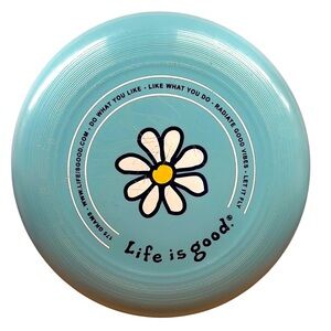 Life Is Good Ultimate Frisbee with Daisy Design 175g Color Teal